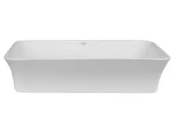 Комплект Qtap Virgo: Раковина накладна прямокутна 490х350х110 мм White + Донний клапан PU02 (QT18112261WN47305) - мініатюра 2