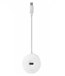 Usb розгалужувач - перехідник Baseus Round Box Hub Adapter (Type-C to Usb3.0x1 + Usb2.0x3) білий - мініатюра 4