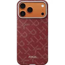 Чехол Pitaka Ultra-Slim Monogram для Apple iPhone 17 Pro Max Gold/Red (KI1702PTKP) [157999]
