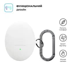 Силіконовий чохол для навушників HUAWEI FreeBuds 6, Hang Case, білий, ультратонкий захисний кейс товщиною 2 мм, захист від подряпин, пилу та ударів, компактний, з карабіном для кріплення, ArmorStandart (ARM86145) - мініатюра 2