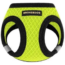 Шлея для собак Bronzedog Mesh Vest, розмір 4XS, 20х24 см, лимонна - мініатюра 2