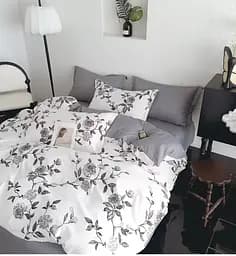 Комплект постельного белья с компаньоном Турция Семейка 100% хлопок Наволочки 70х70см с двумя пододеяльниками Дима Розы