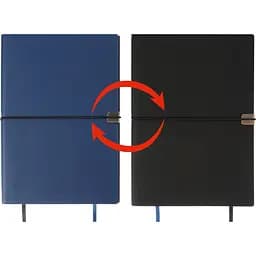 Блокнот діловий Buromax Duet А5 192 арк. в клітинку+в лінійку обкладинка штучна шкіра синій (BM.295626-02)