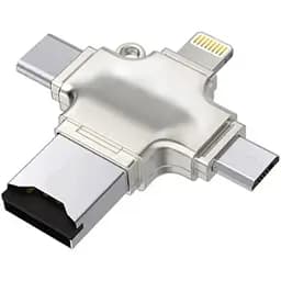 Адаптер Primo R020 microSD для iPhone / iPad / Type-C / MicroUSB