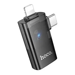 Адаптер перехідник Hoco UA36E 2в1 Lightning/ Type-C to USB чорний - мініатюра 3