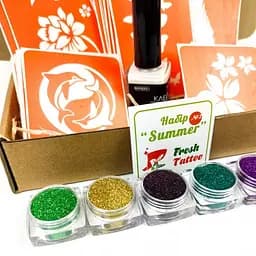 Набір для біо-тату "Літо 2.0 - гліттер" Fresh Tattoo set-summer-v2-glitter - мініатюра 4