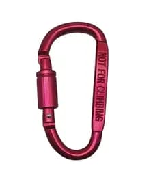Карабін із муфтою Solve Aluminum Carabine Малиновий до 100 кг алюмінієвий сплав Screwlock KT7000807