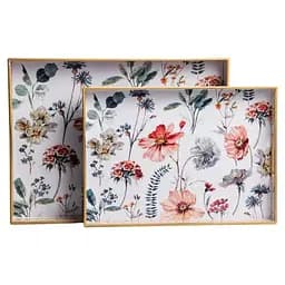 Набір підносів Yiwu HP-HK-19 Flowers декоративні пластикові 2 шт.