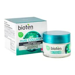 Нічний крем для обличчя Bioten Multi Collagen Antiwrinkle Overnight Treatment з колагеном 50 мл