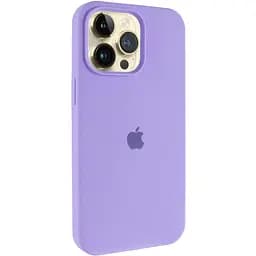 Чохол Silicone Case AA Logo with MagSafe для Apple iPhone 14 Pro 6.1 Бузковий/Dasheen