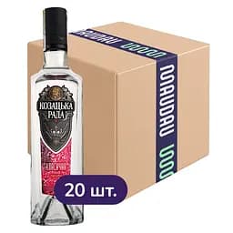 Упаковка горілки Козацька Рада Класична 40% 10 л (0.5 л х 20 шт.)
