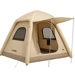 Намет надувний Lugi LU-021 для кемпінгу на 2-3 людини 230 * 230 * 150 см з тентом Бежевий