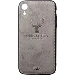 Чохол-накладка Toto Deer Shell With Leather Effect Case Apple iPhone XR Grey