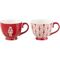 Комплект чашек J-line рождественские с щелкунчиком 2 шт. (49234)