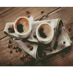 Алмазна мозаїка Strateg ПРЕМІУМ Міцна кава на двох розмірах 30х40 см (KB051)