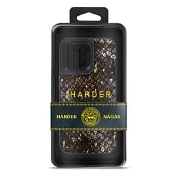 Кожаный чехол для Apple iPhone 15 Pro Max, Harder Nagas, черный, термополиуретан ТПУ + экокожа с имитацией кожи Наги, панель, защита корпуса, противоударный, микрофибра, рамка вокруг камеры, защита всего корпуса, (ARM76742) - мініатюра 3