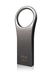 Флеш-накопичувач Silicon Power USB 64G usb3.1 Jewel J80 Metal Titanium (SP064GBUF3J80V1T) - мініатюра 2