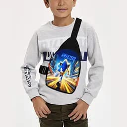 Сумка через плечо детская Супер Соник 29х17 см сумка слинг для мальчика (02212)