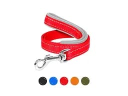 Поводок для собак Dog Extreme из нейлона с прорезиненной ручкой Ш 20 мм Д 122 см красный (43153)