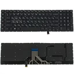 Клавіатура для ноутбука HP (Omen: 17-CB series) rus, black, без кадру, підсвічування клавіш (RGB)