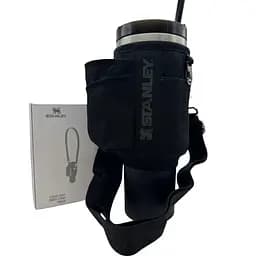 Чохол-сумка для термокухля Stanley Quencher 1,18 л (40 oz) з ремінцем і кишенями KT7001801 чорного кольору