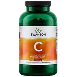 Вітамін С Swanson Vitamin C with Rose Hips 1000 мг 250 капсул