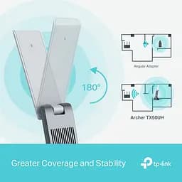 TP-Link Адаптер WiFi Archer TX50UH AX3000, USB 3.0 - мініатюра 8