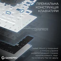 Клавіатура бездротова GamePro Asgard Valhalla Pro Black (MK160B-D-Pro) - мініатюра 7
