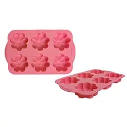 Силиконовая форма для кексов цветочка на 6 шт. Gusto 26 х 16 х 2.5 см GT-S-213 (138656)