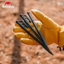 Кілок Naturehike (CNH22ZP018) сталевий - 30см - чорний - мініатюра 3