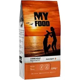 Сухий корм для дорослих собак середніх та великих порід My Food Canine Adult Derma Support Суперпреміум з лососем 2.5 кг