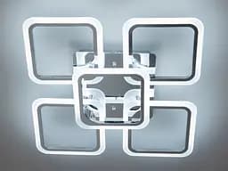 Світлодіодна люстра смарт світильник з пультом dimmer, 90W, хром - мініатюра 3