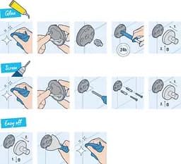 Поличка скляна Grohe QuickFix Start 530 мм 41202000, Хром - мініатюра 4