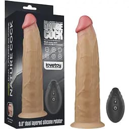 Реалистичный вибратор Lovetoy Nature Cock 23 см телесный