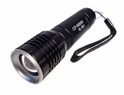 Ручной фонарь на аккумуляторе Bailong BL-B24, красный свет, 3 режима работы, влагостойкий корпус, черный