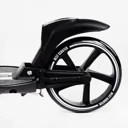 Самокат Best Scooter складаний 64х16х93-103 см Чорно-білий 000231310 - мініатюра 4