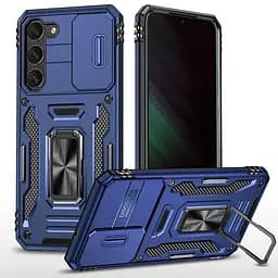 Ударостійкий чохол Epik Camshield Army Ring для Samsung Galaxy S22+ Синій / Navy