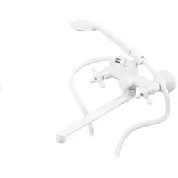 Смеситель для ванны PLAMIX Pablo -140 EURO SET White (со шлангом и лейкой) (PM0670)