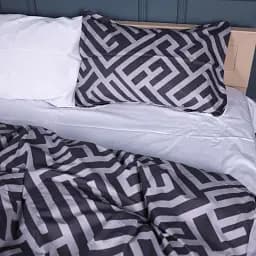 Наволочка MirSon Сатин 22-1395 Geometric Design 60х60 см чорно-біла (2200010565003) - мініатюра 3
