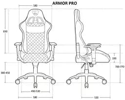 Геймерське крісло Cougar Armor Pro Black (3MARMPRB.0001) [74989] - мініатюра 9