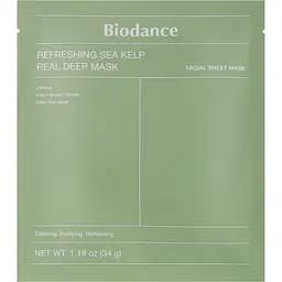 Маска для обличчя Biodance Refreshing Sea Kelp Real Deep Mask гідрогелева з морською ламінарією 34 г