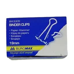 Біндер Buromax 19 мм 12 шт. чорний (BM.5305) 