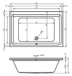 Ванна акрилова Rho Castello 180x120 BB7700500000000 Білий - мініатюра 2