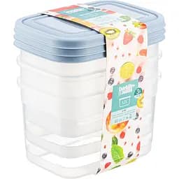 Контейнер для зберігання продуктів Freshlife прямокутний 3 шт. х 1.2 л (D - 499)