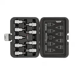 Набір біт насадок TORX 1/2" T20-T60 55 мм Intertool в кейсі у валізі