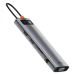 Usb Hub Baseus Metal Gleam Series 11-in-1 Multifunctional Type-C Сірий (CAHub-CT0G) - мініатюра 2