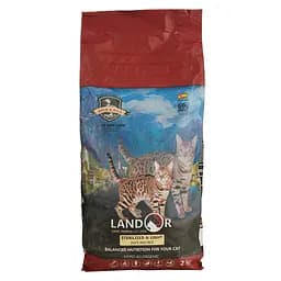 Сухой корм для кошек стерилизованных Landor, утка с рисом, 2 кг