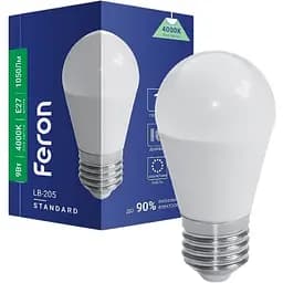 Светодиодная лампа Feron LB-205 G45 230V 9W E27 4000K (40179)
