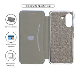 Чехол-книжка для Xiaomi Redmi 13C 4G Poco C65, G-Case, синий, кожаный чехол-книжка из экокожи (PU) и TPU, с магнитом, с подставкой и вместительным кардхолдером, противоударный, защита всего корпуса, ArmorStandart (ARM72500) - мініатюра 3