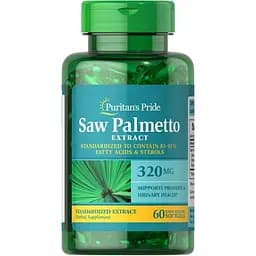 Натуральна добавка Solaray Saw Palmetto 160 mg 60 капсул